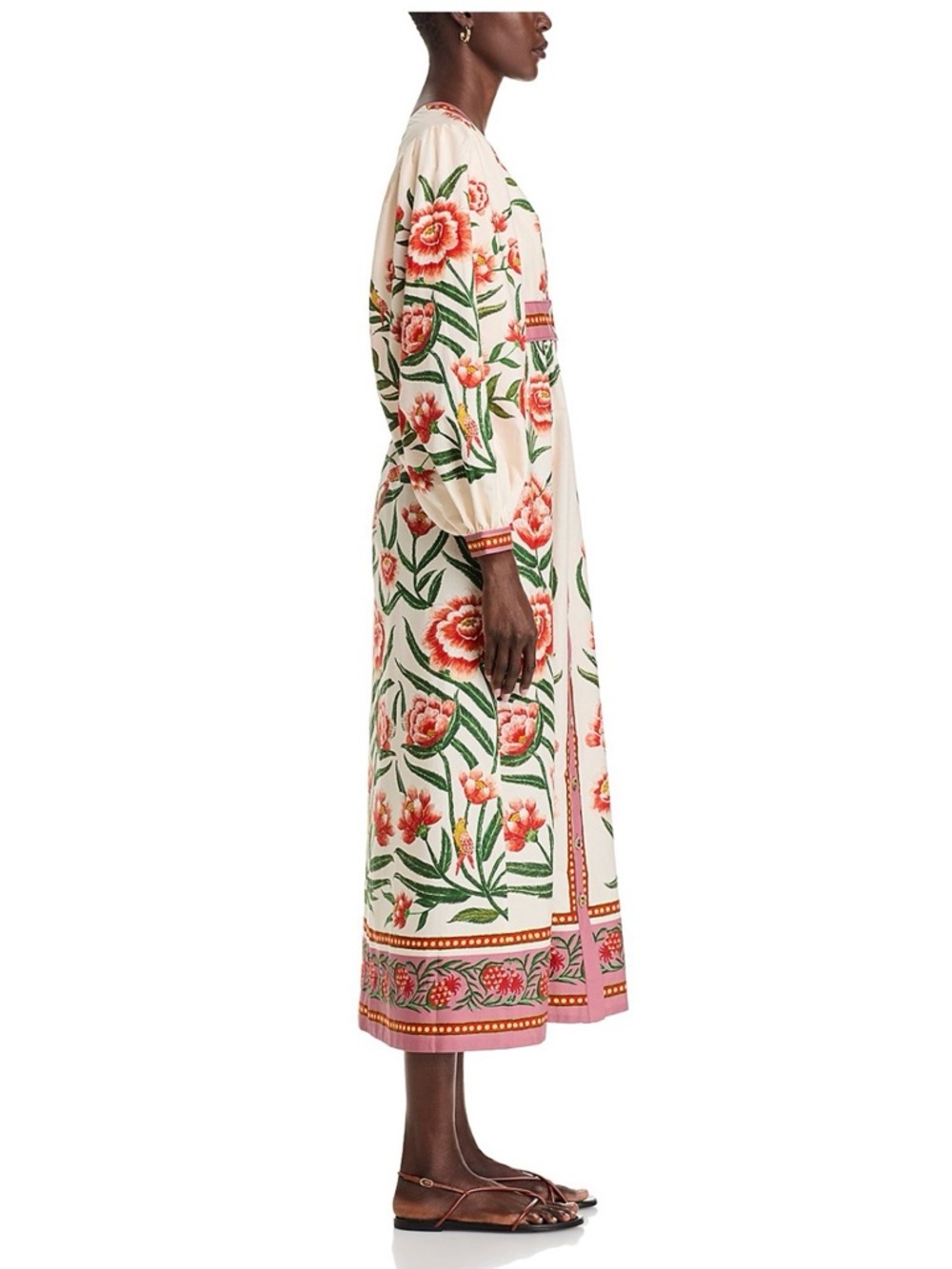 FARM Rio Ainika Floral Print Maxi Dress, Cream/Red, NWT ๐ง๐ท - Picture 5 of 16